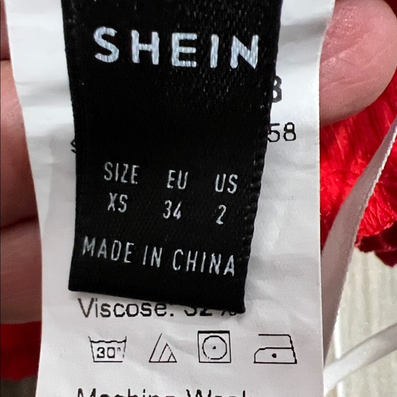 SHEIN Red Ruffle Crop Top - Picture 3 of 3